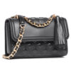 Дамска чанта Tory Burch Flaming Small Convertible Shoulder Bag 75576 Черен цвят на ниска цена