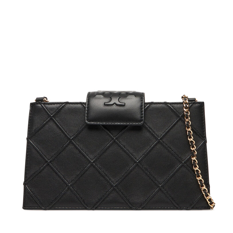 Дамска чанта Tory Burch Fleming Mini Chain Wallet 167250 Черен цвят на ниска цена