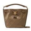 Дамска чанта Tory Burch Fleming Soft Bucket Bag 142565 Кафяв цвят на ниска цена
