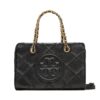 Дамска чанта Tory Burch Fleming Soft Mini Chain Tote 152334 Черен цвят на ниска цена