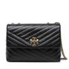 Дамска чанта Tory Burch Kira Chevron Convertible Shoulder Bag 90446 Черен цвят на ниска цена