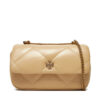 Дамска чанта Tory Burch Kira Diamond Quilt Pave Mini Flap Bag 161913 Бежов цвят на ниска цена