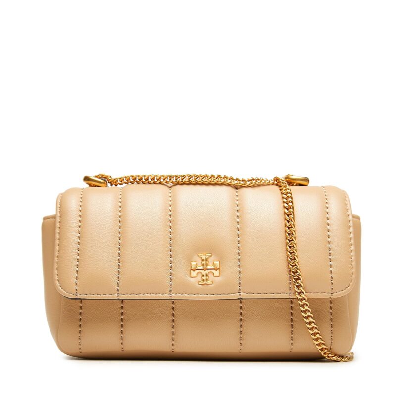 Дамска чанта Tory Burch Kira Mini Flap Bag 142567 Бежов цвят на ниска цена