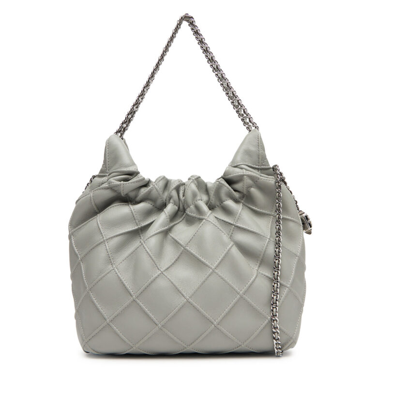 Дамска чанта Tory Burch Mini Fleming 162451 Сив цвят на ниска цена