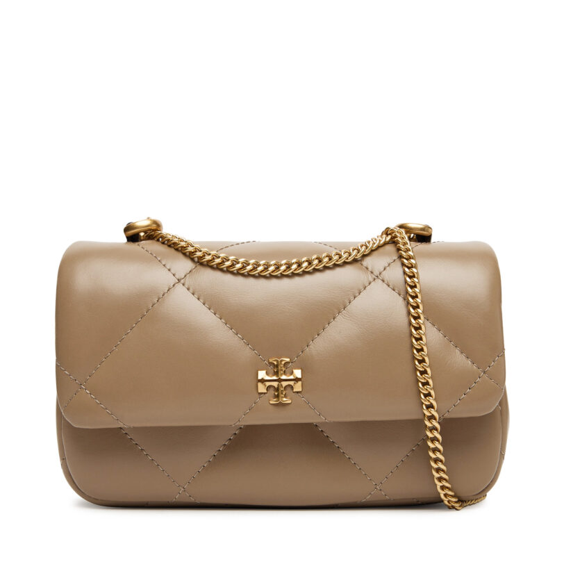 Дамска чанта Tory Burch Mini Kira Diamond 154710 Бежов цвят на ниска цена