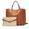 Дамска чанта Tory Burch Perry 177252 Кафяв цвят на ниска цена