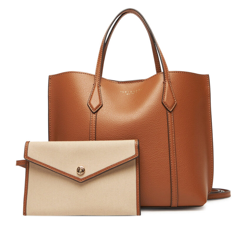 Дамска чанта Tory Burch Perry 177252 Кафяв цвят на ниска цена