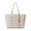 Дамска чанта Tory Burch Perry Triple-Compartment Tote 81932 Бял цвят на ниска цена
