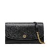 Дамска чанта Tory Burch Robinson Chain Wallet 137152 Черен цвят на ниска цена