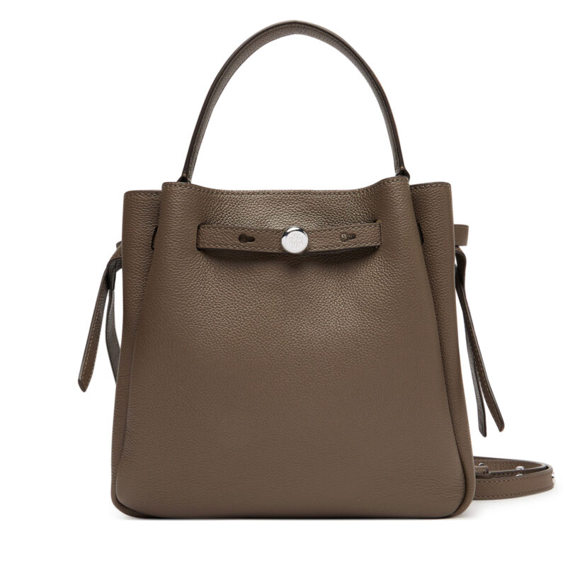 Дамска чанта Tory Burch Romy Bucket Bag 166982 Кафяв цвят на ниска цена