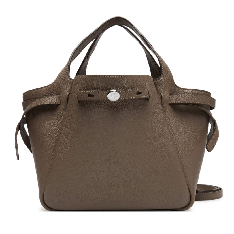 Дамска чанта Tory Burch Romy Satchel 164866 Кафяв цвят на ниска цена