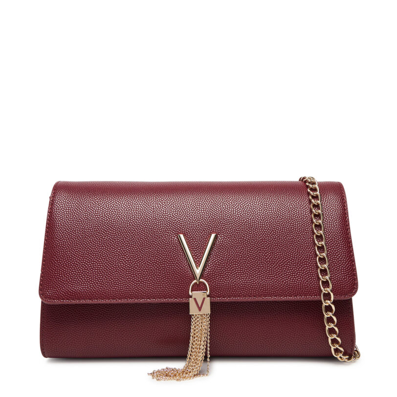 Дамска чанта Valentino Divina VBS1R401G Бордо цвят на ниска цена