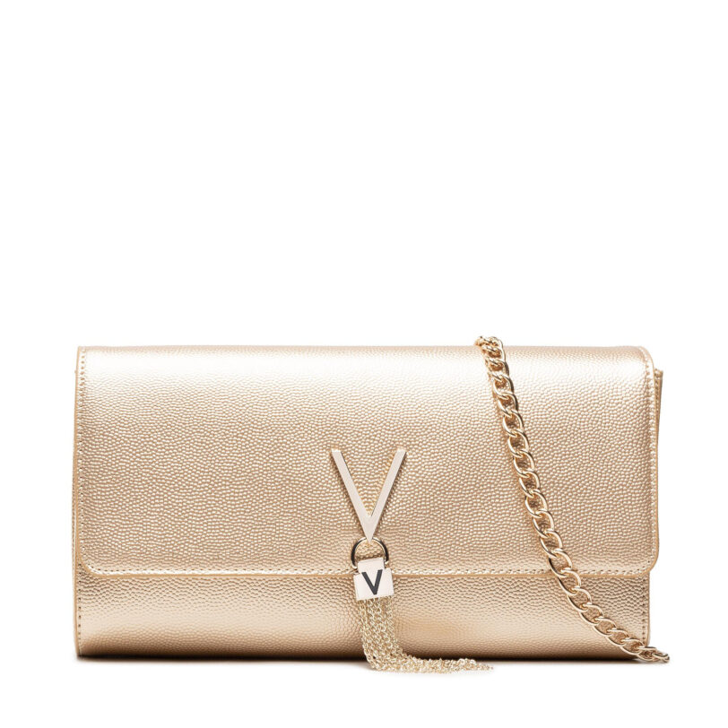 Дамска чанта Valentino Divina VBS1R401G Златист цвят на ниска цена