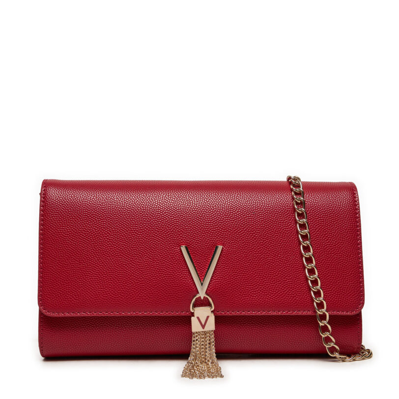 Дамска чанта Valentino Divina VBS1R401G Червен цвят на ниска цена