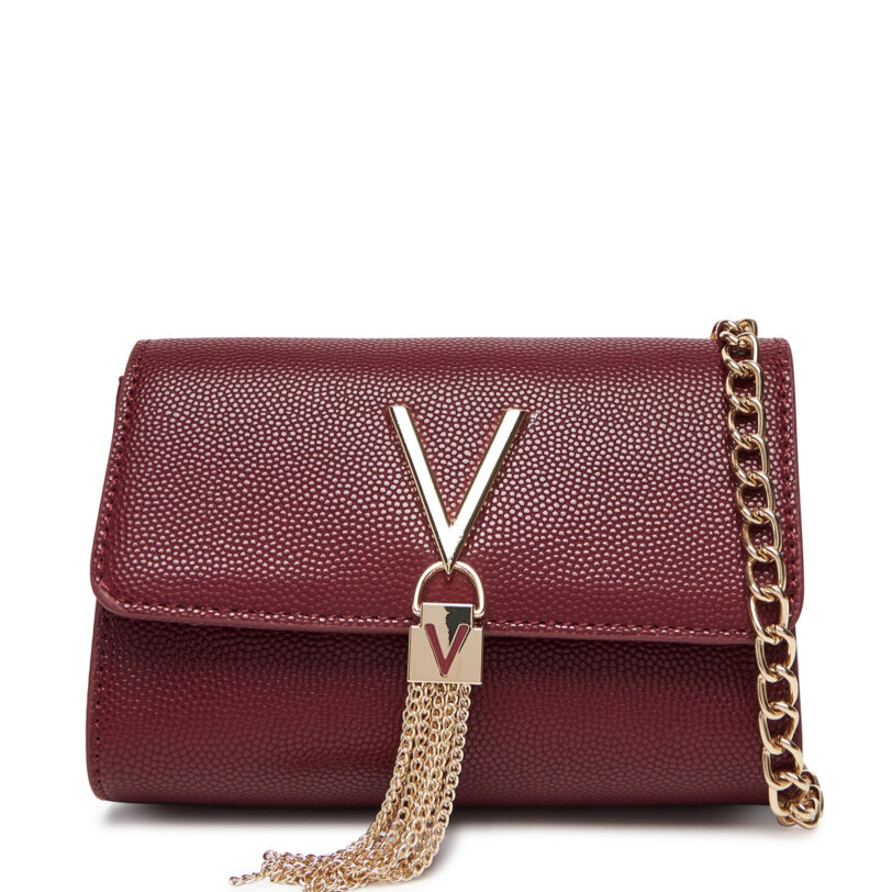 Дамска чанта Valentino Divina VBS1R403G Бордо цвят на ниска цена