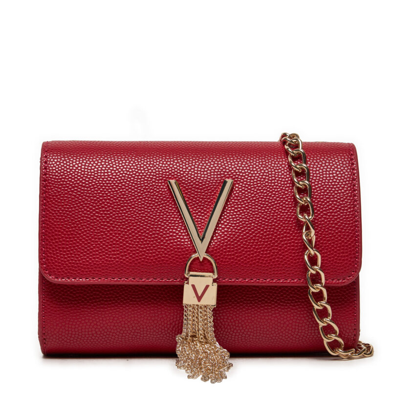 Дамска чанта Valentino Divina VBS1R403G Червен цвят на ниска цена