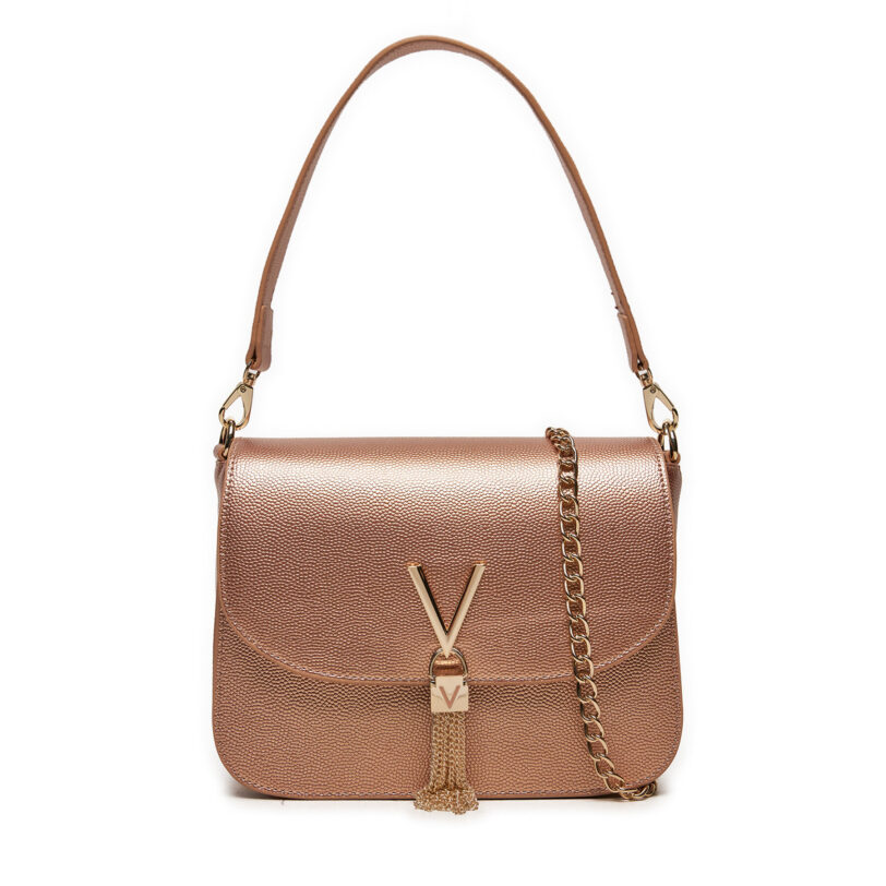 Дамска чанта Valentino Divina VBS1R404G Златист цвят на ниска цена