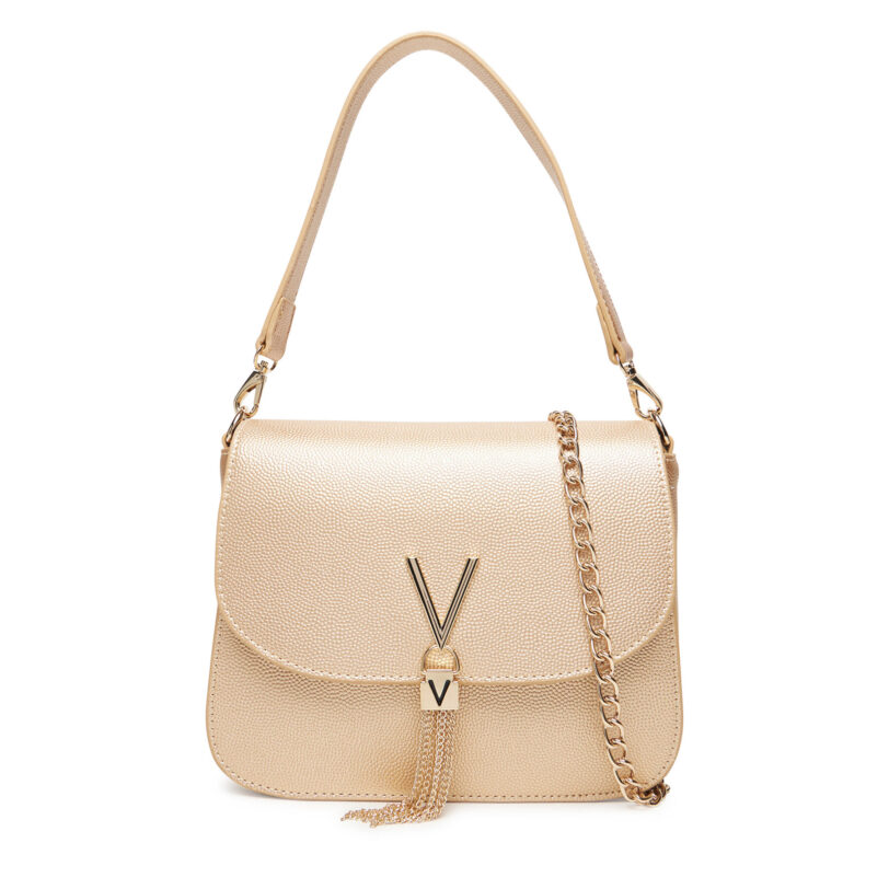 Дамска чанта Valentino Divina VBS1R404G Златист цвят на ниска цена