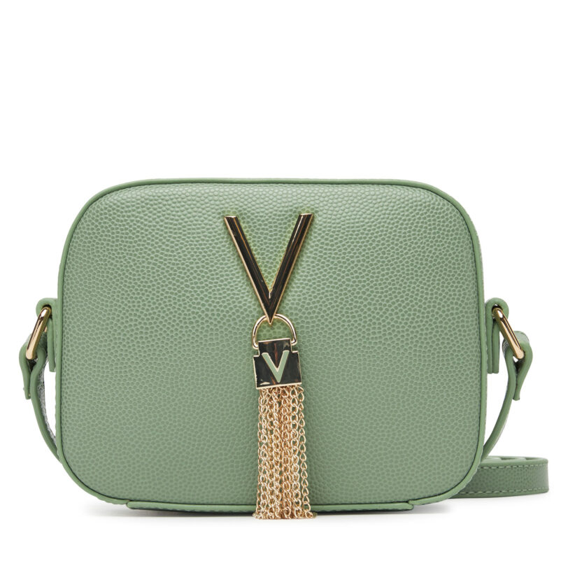 Дамска чанта Valentino Divina VBS1R409G Зелен цвят на ниска цена
