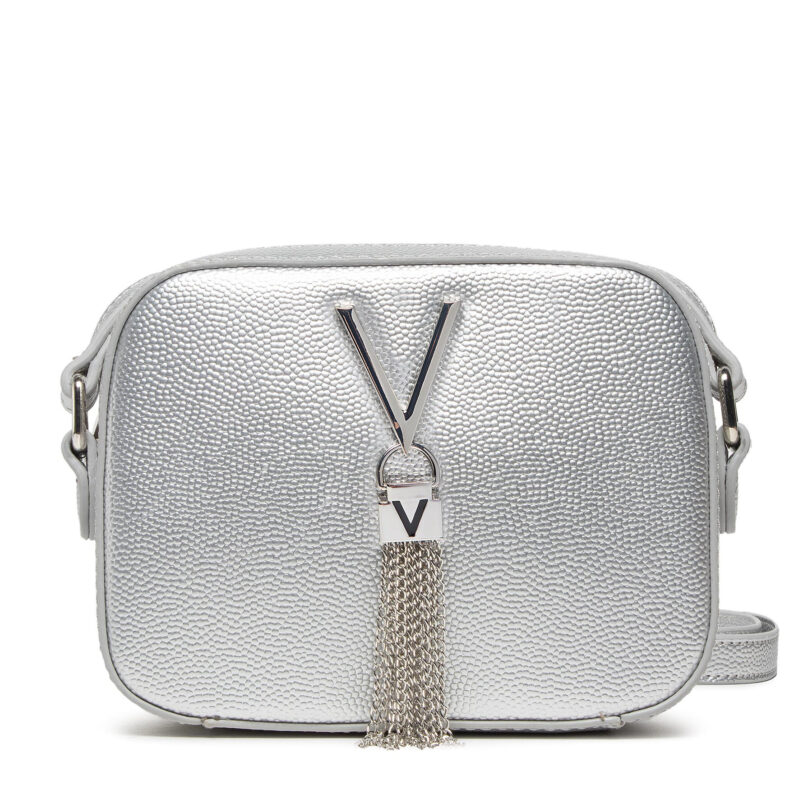 Дамска чанта Valentino Divina VBS1R409G Сребрист цвят на ниска цена