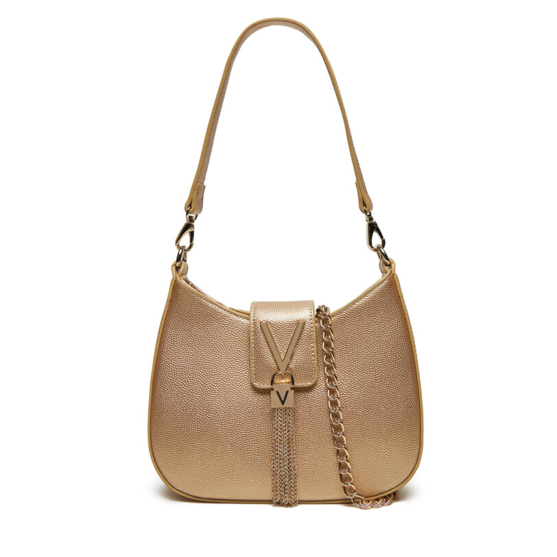 Дамска чанта Valentino Divina VBS1R417G Златист цвят на ниска цена