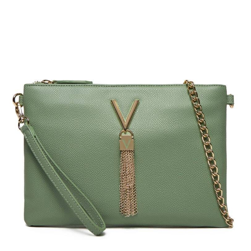 Дамска чанта Valentino Divina  VBS1R419G Зелен цвят на ниска цена