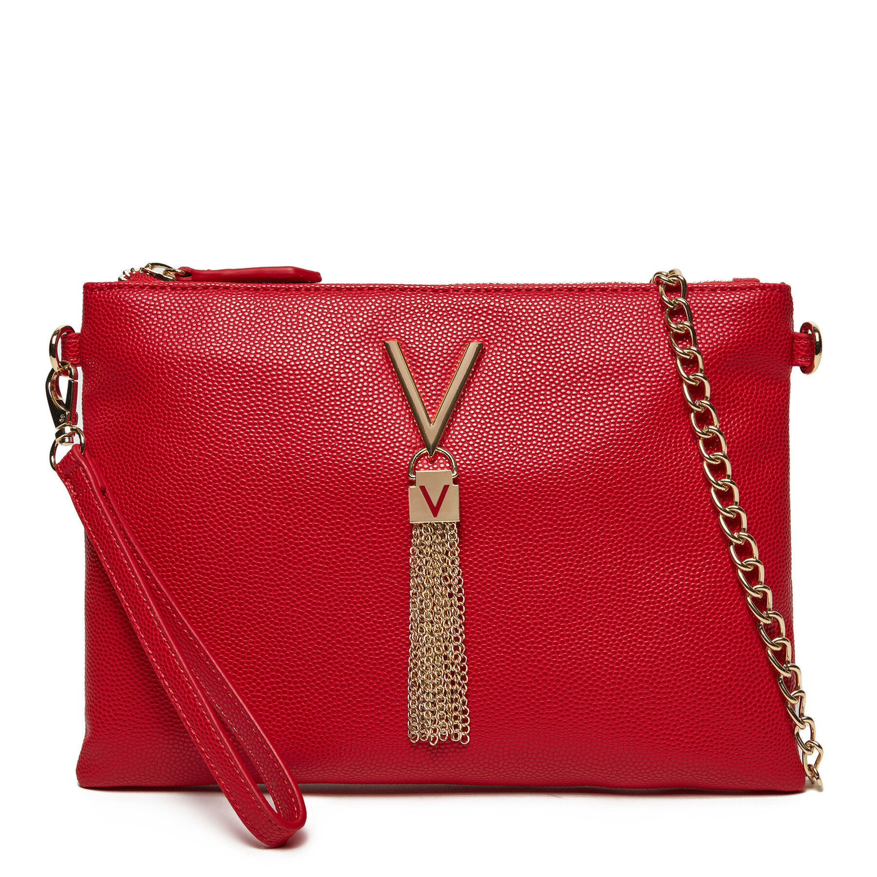 Дамска чанта Valentino Divina  VBS1R419G Червен цвят на ниска цена