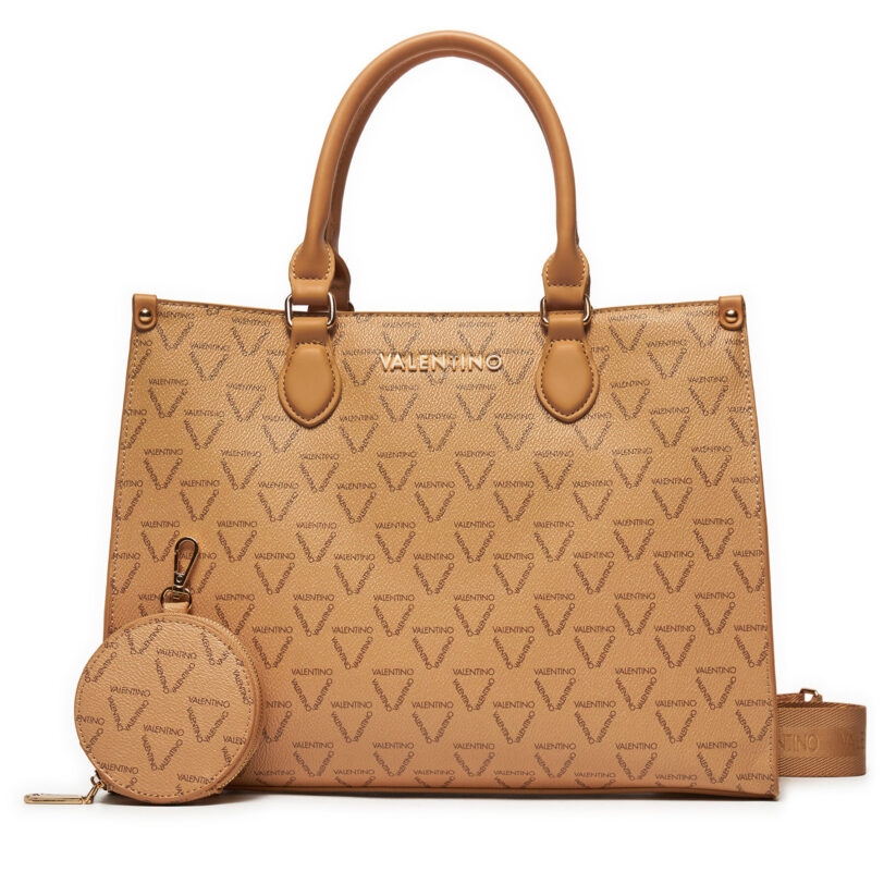 Дамска чанта Valentino Lady Re VBS8GT04 Бежов цвят на ниска цена