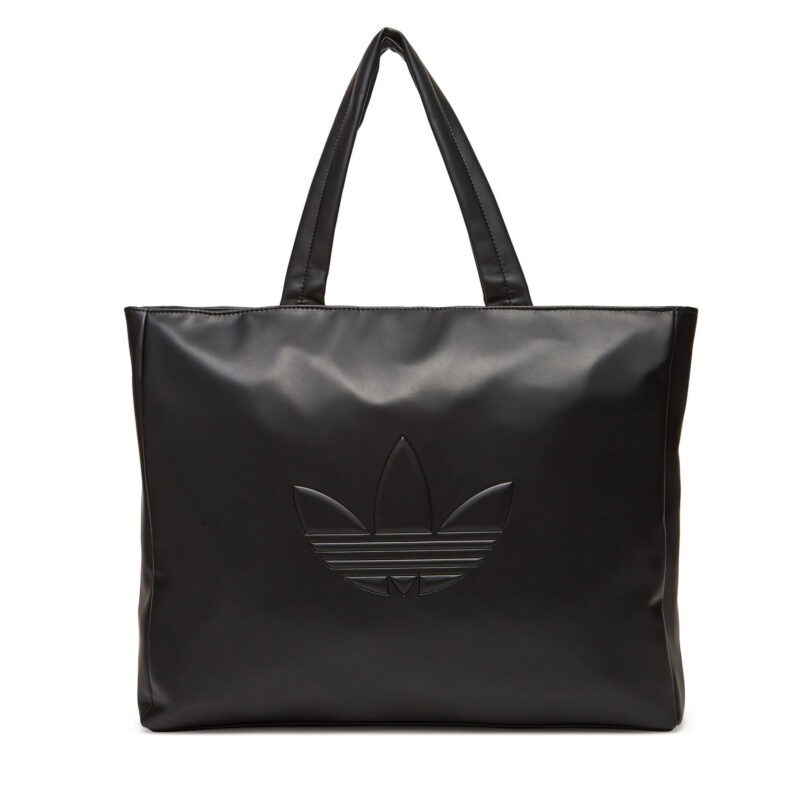 Дамска чанта adidas Polyurethane Shopper Outline Trefoil JC6000 Черен цвят на ниска цена