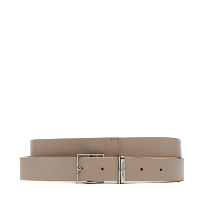 Дамски колан Calvin Klein Branded Loop Square Belt 2.5 K60K612866 Бежов цвят на ниска цена