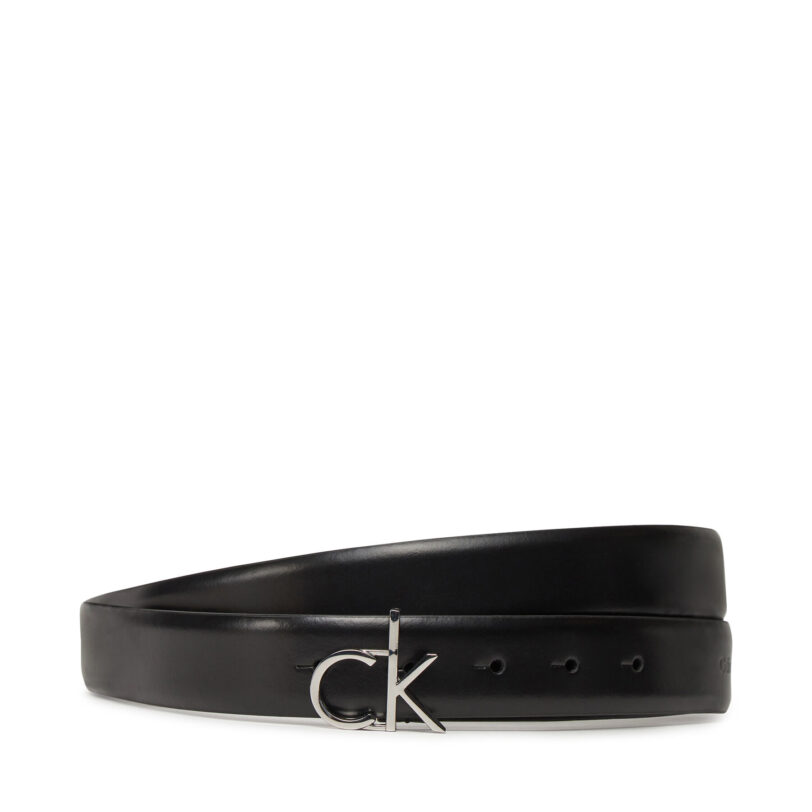 Дамски колан Calvin Klein Ck Buckle Belt 3.0_Smooth K60K613156 Черен цвят на ниска цена