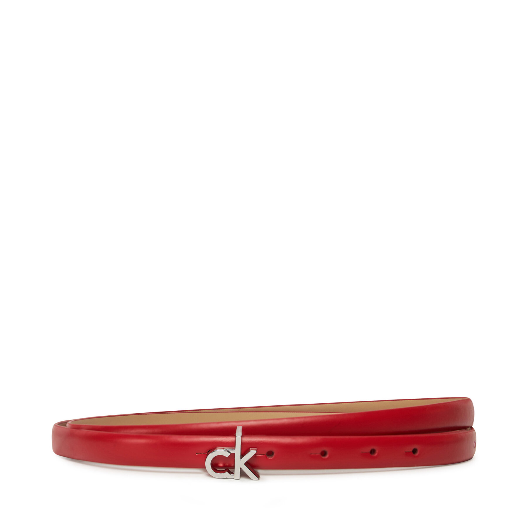 Дамски колан Calvin Klein Ck Buckle Skinny Belt 1.5 K60K612932 Червен цвят на ниска цена