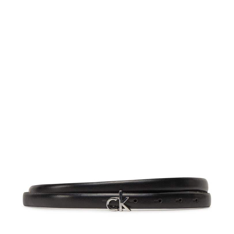Дамски колан Calvin Klein Ck Buckle Skinny Belt 1.5 K60K612932 Черен цвят на ниска цена