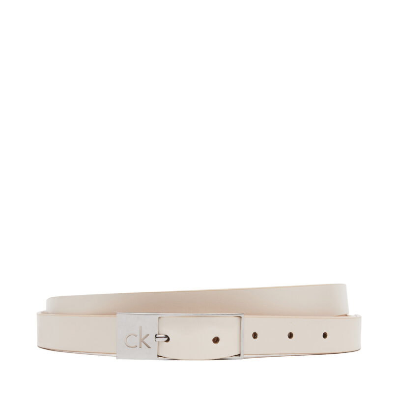 Дамски колан Calvin Klein Ck Cut Square Buckle 2.0 K60K613155 Бял цвят на ниска цена