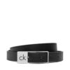 Дамски колан Calvin Klein Ck Cut Square Buckle 2.0_Caviar K60K612864 Черен цвят на ниска цена