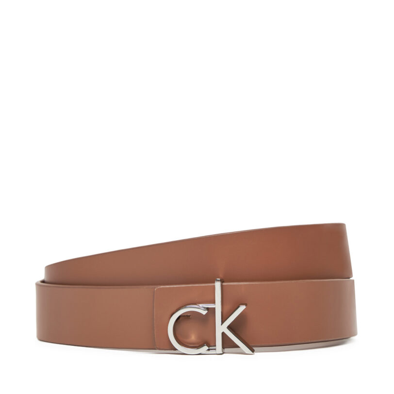 Дамски колан Calvin Klein Ck Logo Reversible Belt 3.0 K60K613074 Кафяв цвят на ниска цена