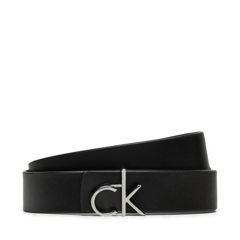 Дамски колан Calvin Klein Ck Logo Reversible Belt 3.0 K60K613074 Черен цвят на ниска цена