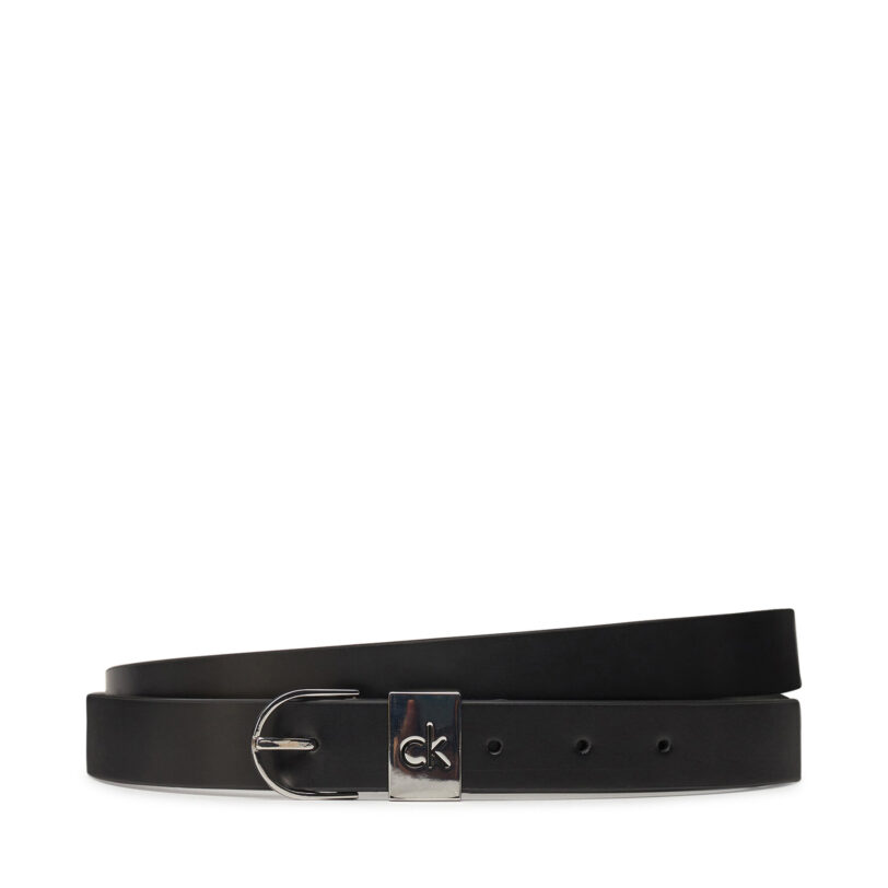 Дамски колан Calvin Klein Ck Loop Rnd Buckle 2.5_Smooth K60K612936 Черен цвят на ниска цена