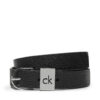 Дамски колан Calvin Klein Ck Loop Thin Round Buckle 2.5 K60K612856 Черен цвят на ниска цена