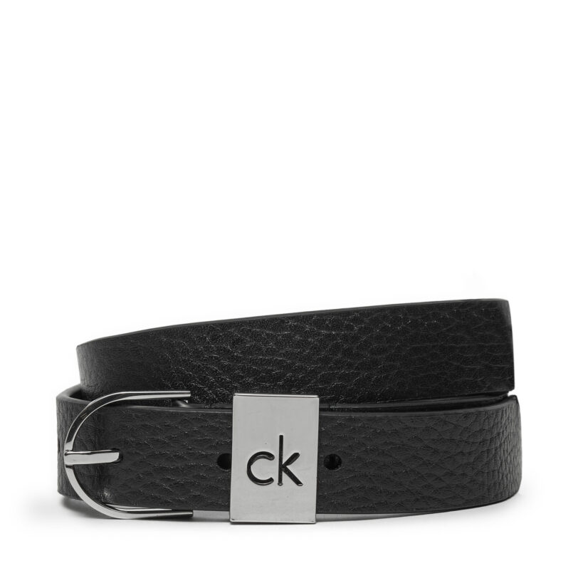 Дамски колан Calvin Klein Ck Loop Thin Round Buckle 2.5 K60K612856 Черен цвят на ниска цена