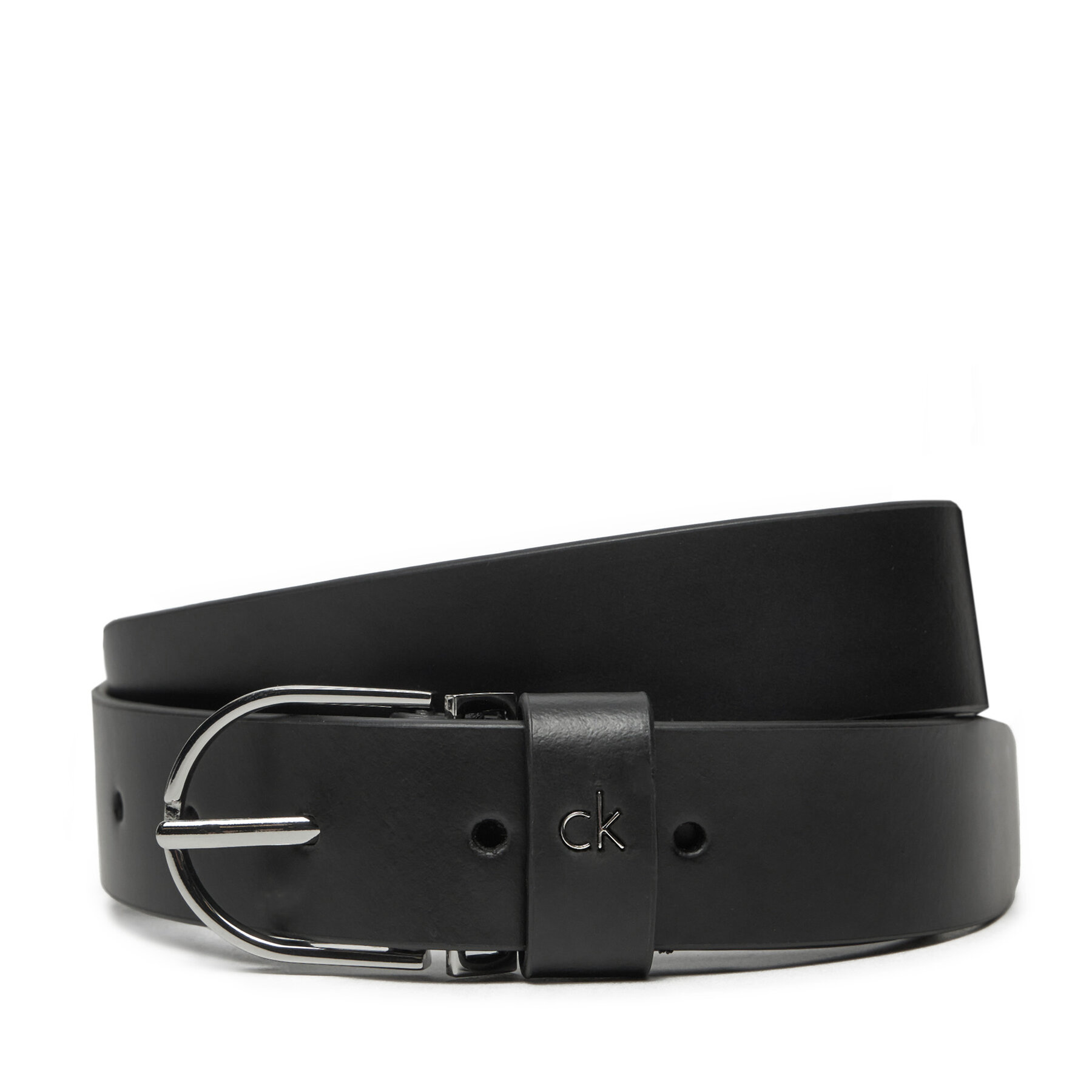 Дамски колан Calvin Klein Ck Metal Loop Rnd Buckle 3.0 K60K612861 Черен цвят на ниска цена