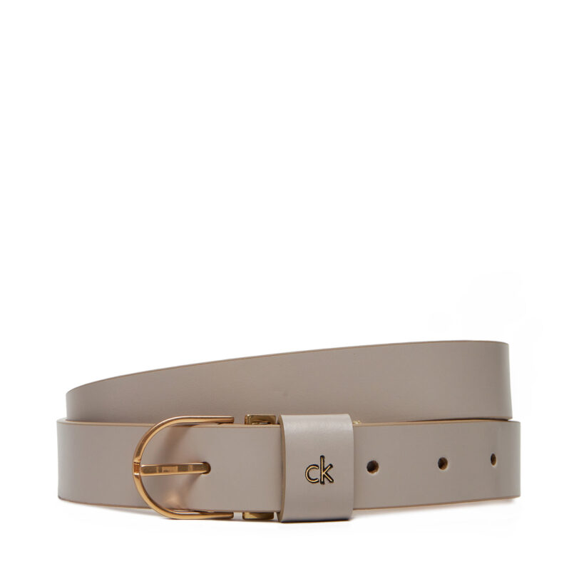 Дамски колан Calvin Klein Ck Metal Loop Round Buckle 25Mm LV04F7039G Кафяв цвят на ниска цена
