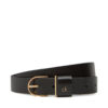 Дамски колан Calvin Klein Ck Metal Loop Round Buckle 25Mm LV04F7039G Черен цвят на ниска цена