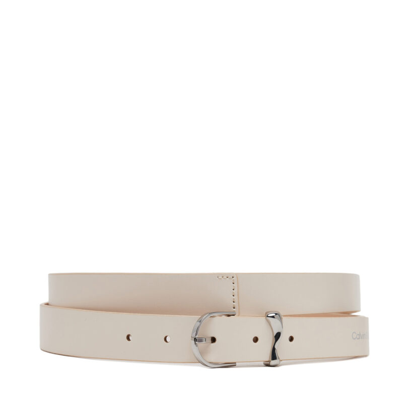 Дамски колан Calvin Klein Ck Must Organic Loop Belt 25Mm K60K613234 Бял цвят на ниска цена