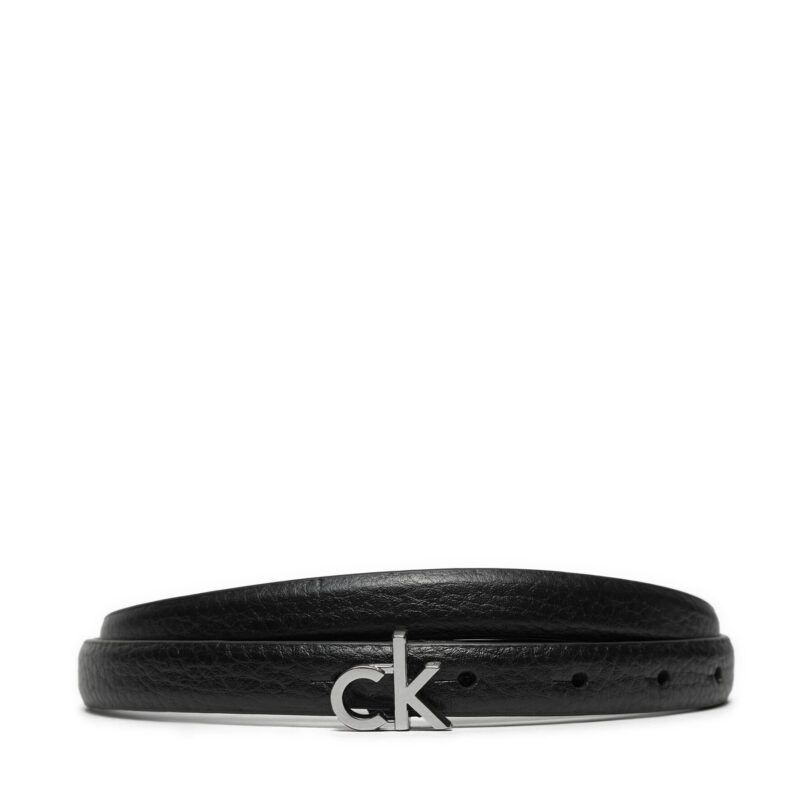 Дамски колан Calvin Klein Ck Thin Belt 1.5cm Pebble K60K612858 Черен цвят на ниска цена