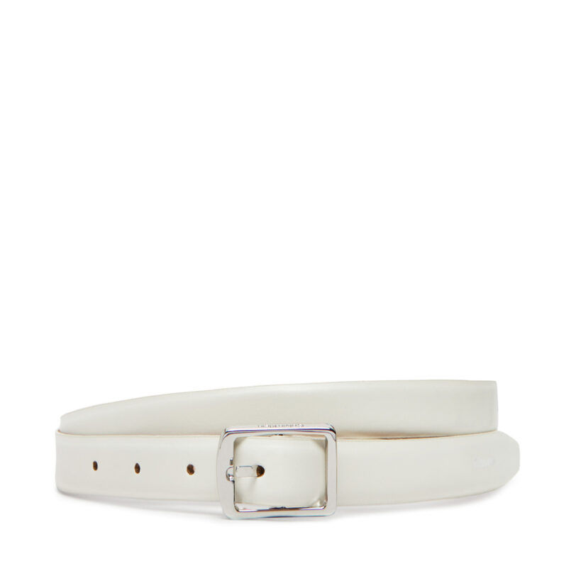 Дамски колан Calvin Klein Classic Square Buckle Belt 20Mm LV04F7036G Бял цвят на ниска цена