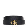 Дамски колан Calvin Klein Facet Ck Buckle 25Mm Pebble Rev/ LV04F7044G Черен цвят на ниска цена