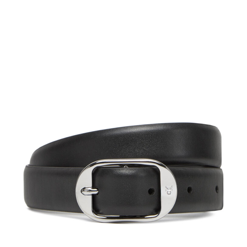 Дамски колан Calvin Klein Forged Pin Belt 25Mm LV04K7014G Черен цвят на ниска цена