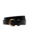 Дамски колан Calvin Klein Jeans Casual Center Pin Buckle 25MM LV04K7009G Черен цвят на ниска цена