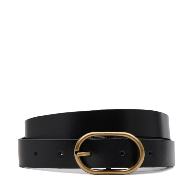 Дамски колан Calvin Klein Jeans Casual Center Pin Buckle 25Mm LV04K7010G Черен цвят на ниска цена